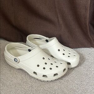Cream Crocs